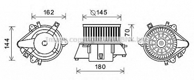 AVA QUALITY COOLING ft8437 -  Электродвигатель, вентиляция салона